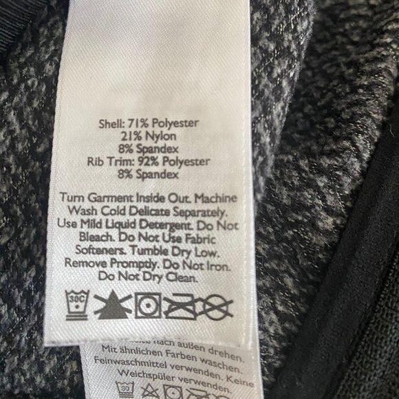 Womens Eddie Bauer Tech Jacket Hoodie Black Gray Houndstooth Pattern, Sz L, NWOT - Picture 6 of 7